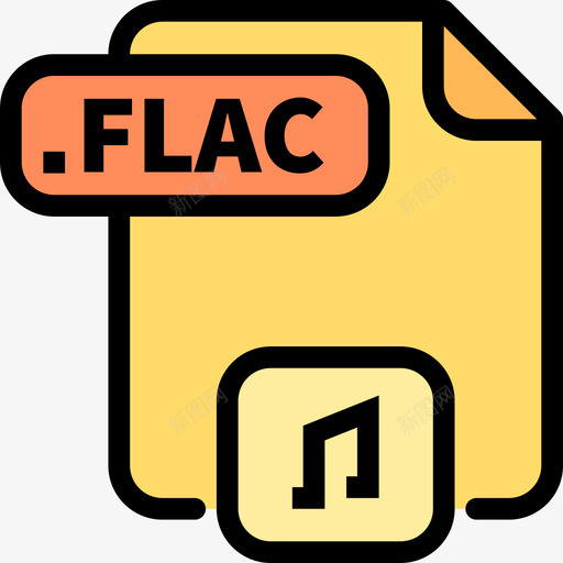 Flac文件颜色线颜色图标svg_新图网 https://ixintu.com Flac 文件颜色 线颜色