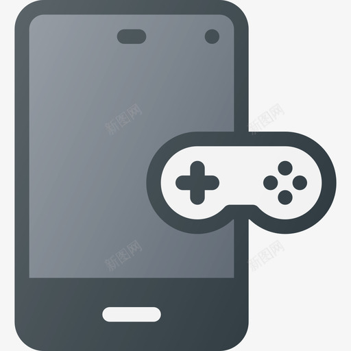智能手机视频游戏4线性颜色图标svg_新图网 https://ixintu.com 智能手机 线性颜色 视频游戏4