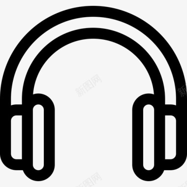 耳机嘻哈6线性图标图标