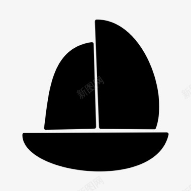 帆船探险海洋图标图标