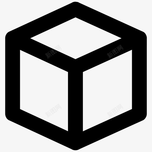 立方体方框元素图标svg_新图网 https://ixintu.com 产品 元素 基本图标所有尺寸 方框 正方形 立方体