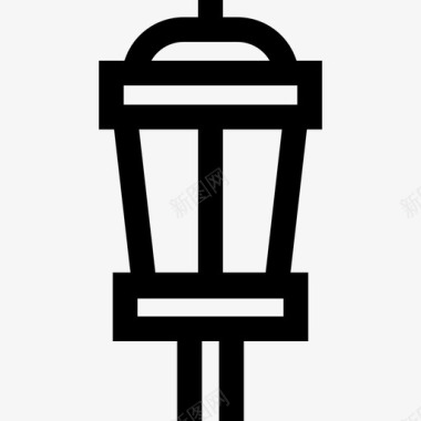 路灯巴黎6线性图标图标