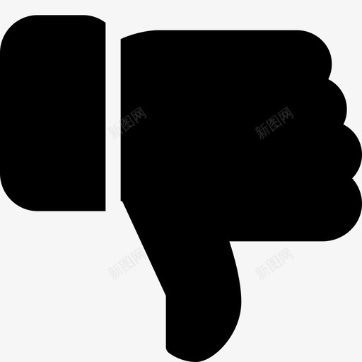 拇指向下手势聊天不赞成图标svg_新图网 https://ixintu.com 不喜欢 不赞成 基本的实心图标 拇指向下 拇指向下手势 聊天 表情符号