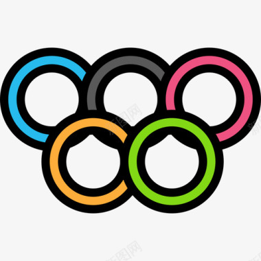 奥运会健身40线颜色图标图标