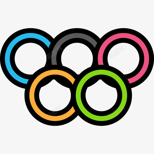 奥运会健身40线颜色图标svg_新图网 https://ixintu.com 健身40 奥运会 线颜色