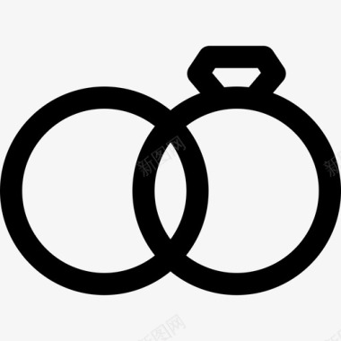 结婚戒指浪漫16直系图标图标