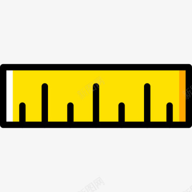 尺子33号图案黄色图标图标