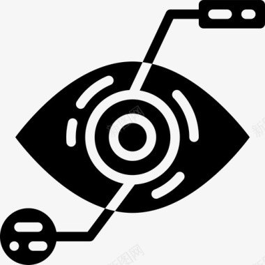 眼睛扫描未来技术4填充图标图标