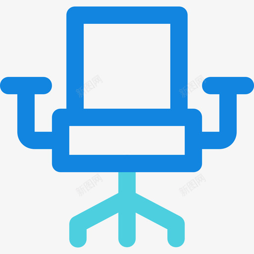 办公椅教育83直线蓝色图标svg_新图网 https://ixintu.com 办公椅 教育83 直线蓝色