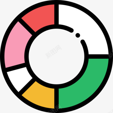 饼图信息图元素线颜色图标图标