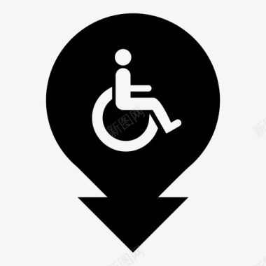 障碍标识辅助设备轮椅图标图标