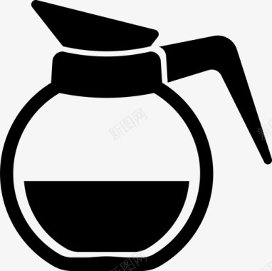咖啡壶玻璃杯罐子图标图标