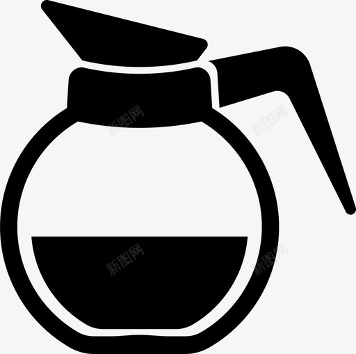 咖啡壶玻璃杯罐子图标svg_新图网 https://ixintu.com 咖啡壶 玻璃杯 罐子
