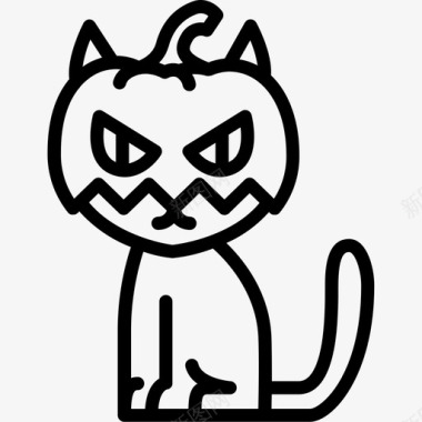 猫万圣节南瓜图标图标