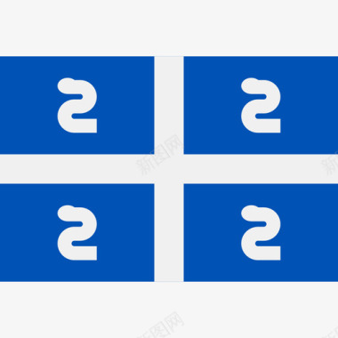 马提尼克长方形的乡村简单旗帜图标图标