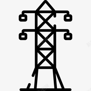 电气塔生态61线性图标图标