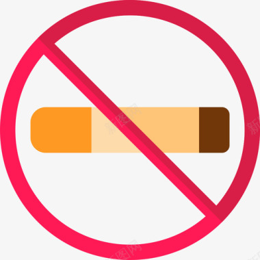 禁烟健康的生活方式11公寓图标图标