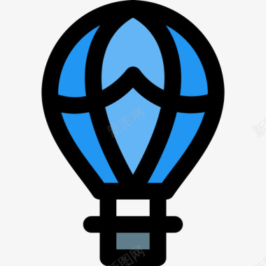 热气球运输47线颜色图标图标