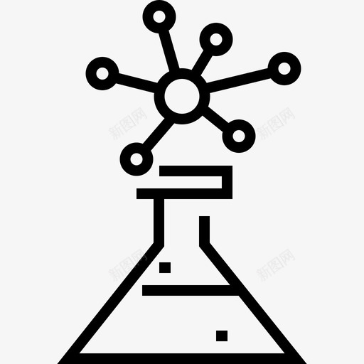 试管化学11线性图标svg_新图网 https://ixintu.com 化学11 线性 试管