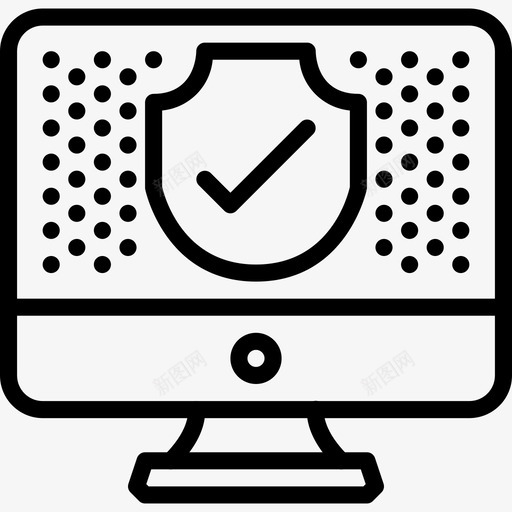 互联网安全计算机保护图标svg_新图网 https://ixintu.com 互联网安全 保护 圆线图标安全和保护 安全 计算机