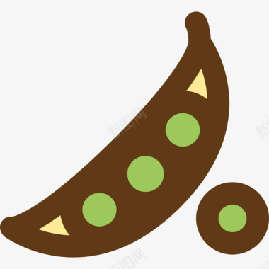 豆类果蔬2线形颜色图标图标