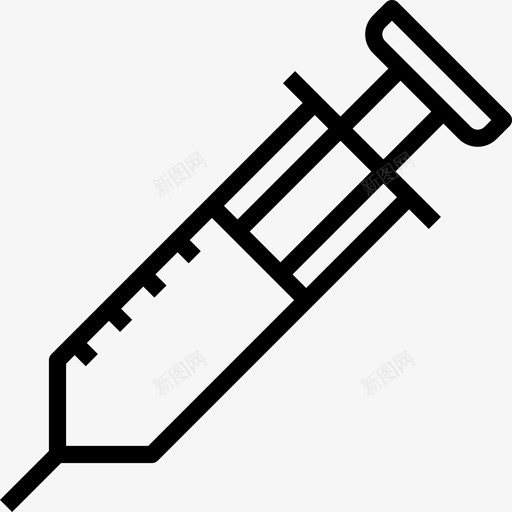 注射器医用75线性图标svg_新图网 https://ixintu.com 医用75 注射器 线性