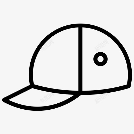 棒球帽帽子头饰图标svg_新图网 https://ixintu.com 头饰 帽子 推帽 棒球帽 泰国线图标