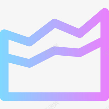 折线图营销和搜索引擎优化4梯度图标图标