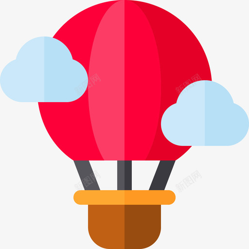 热气球冒险13号平的图标svg_新图网 https://ixintu.com 冒险13号 平的 热气球