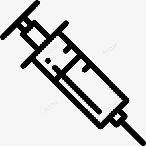 注射器医疗器械8线性图标svg_新图网 https://ixintu.com 医疗器械8 注射器 线性