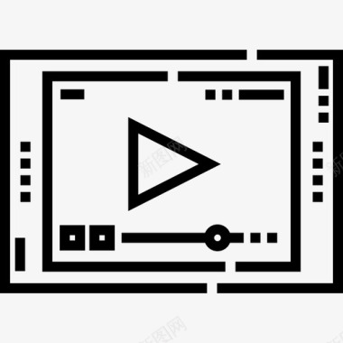 视频播放器娱乐14线性图标图标