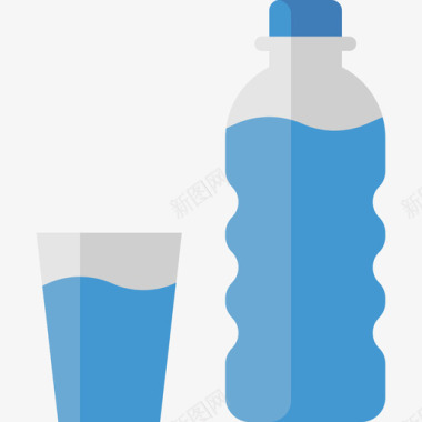 水健康6平坦图标图标
