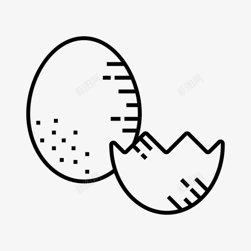 鸡蛋肉和鸡蛋图标svg_新图网 https://ixintu.com 肉和鸡蛋 鸡蛋