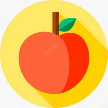 桃子水果和蔬菜2扁平图标图标