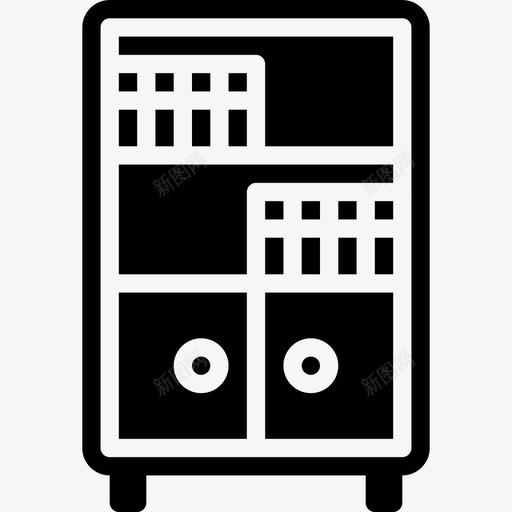 书架家具59填充图标svg_新图网 https://ixintu.com 书架 填充 家具59
