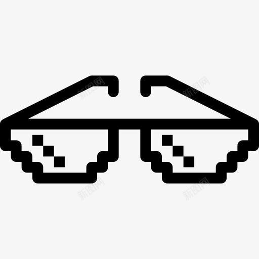 眼镜极客2直线型图标svg_新图网 https://ixintu.com 极客2 直线型 眼镜