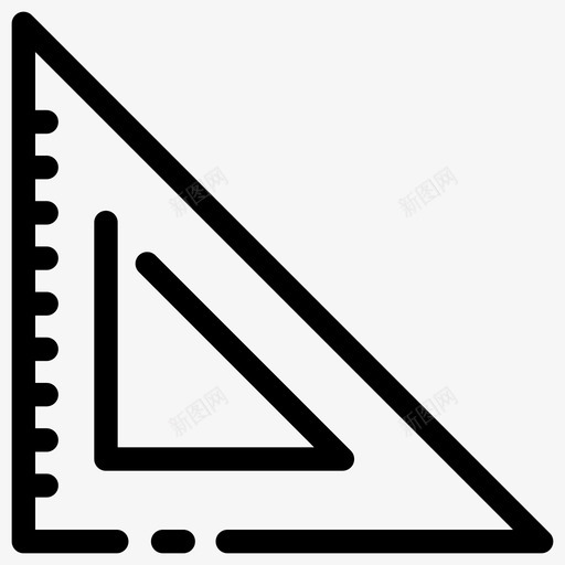 三角尺绘图数学图标svg_新图网 https://ixintu.com pedoticon 三角尺 数学 方格 绘图