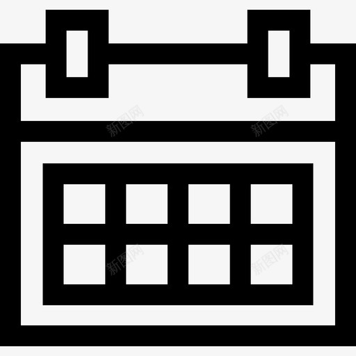 日历铁路8直线图标svg_新图网 https://ixintu.com 日历 直线 铁路8