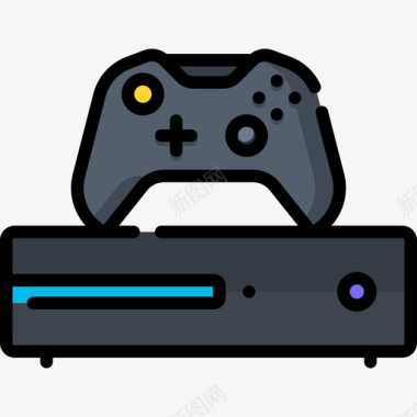 Xbox游戏30线性颜色图标图标