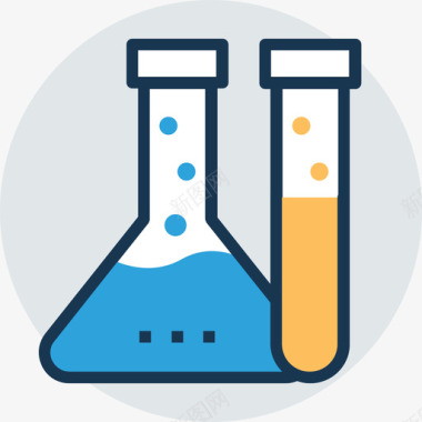 烧瓶教育75线性颜色图标图标