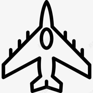 飞机陆军2号直线型图标图标