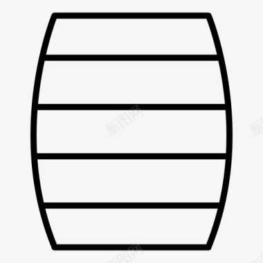 酒桶啤酒桶木桶图标图标