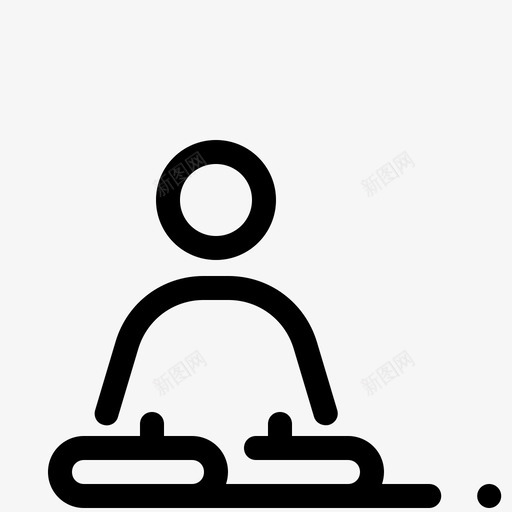 瑜伽练习生活方式莲花图标svg_新图网 https://ixintu.com 冥想 姿势 瑜伽和治疗 瑜伽练习 生活方式 莲花