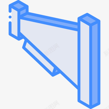 扩音器必需品20蓝色图标图标