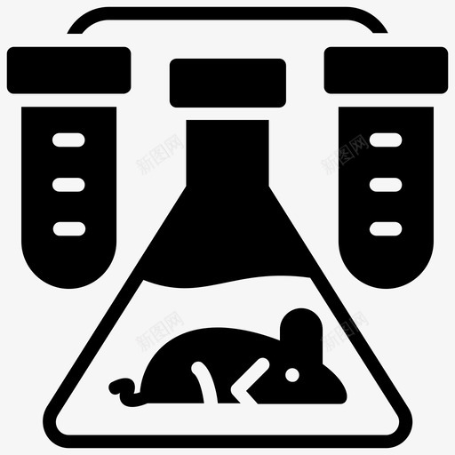 化学烧瓶锥形瓶实验室图标svg_新图网 https://ixintu.com 化学烧瓶 实验室 生物信息学和生物工程字形图标 研究 锥形瓶