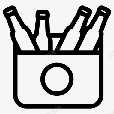 啤酒冰桶冰桶派对庆典图标图标