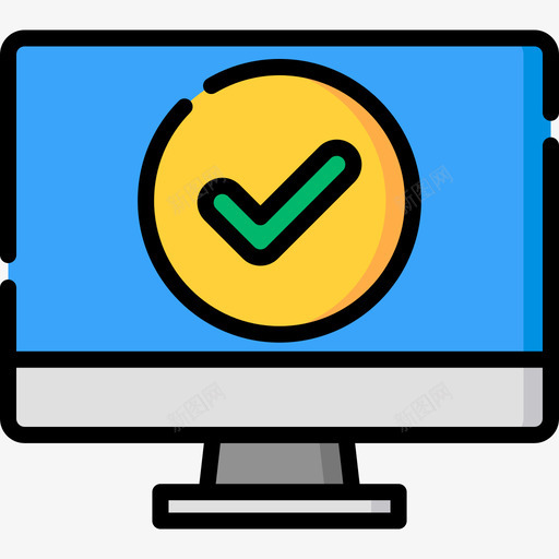 监视器成功16线性颜色图标svg_新图网 https://ixintu.com 成功16 监视器 线性颜色