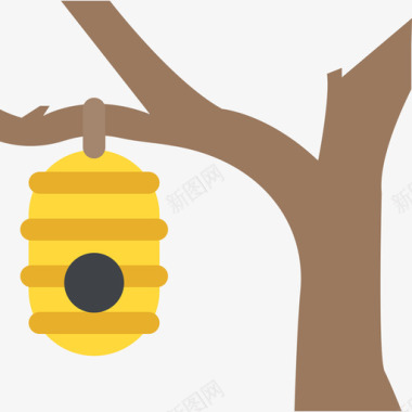 蜂箱自然31扁平图标图标
