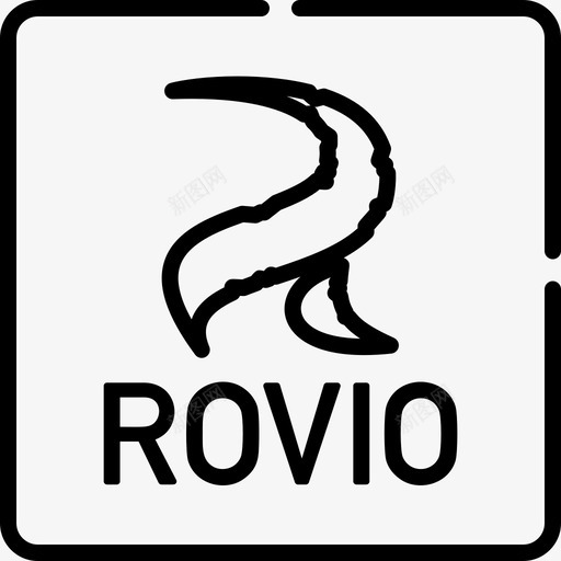 Rovio视频游戏标志3线性图标svg_新图网 https://ixintu.com Rovio 线性 视频游戏标志3