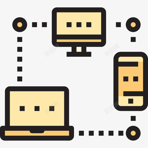 网络网络和数据库线颜色图标svg_新图网 https://ixintu.com 线颜色 网络 网络和数据库